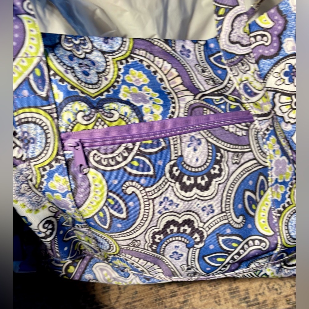 🏖️Laura Ashley “Seaside” Beach Tote w/Attached Coordinating Pouch🏖️ NWOT - Picture 3 of 12